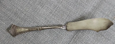 Antiguo cuchillo de mantequilla maestro plateado Rogers Bros., patrón de cawn de 1885 Foto 1 de 4