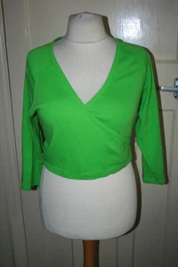 SIZE 20 NEXT GREEN WRAP & TIE COTTON CARDIGAN - Picture 1 of 3