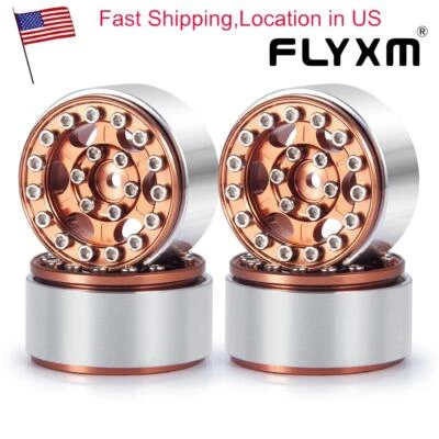 Llantas de aluminio Beadlock FLYXM 1,0" para oruga Axial RC SCX24 TRX4M FCX24 Foto 1 de 4