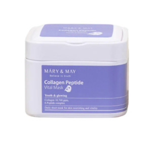 Maska nawilżająca bez opakowania MARY&MAY Collagen Peptide Vital Mask 30 sztuk Nowa
