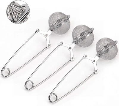 Snap Ball Tea Strainer 3 Pack Premium Stainless Steel Tea Infuser with Handle - Image 1 of 4
