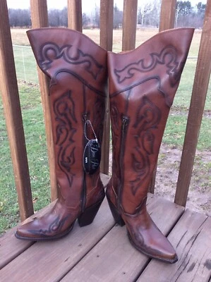 Dan Post Boots Seductress Size 8.5 New In Box Chestnut - Image 1 of 4