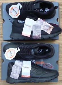 NEVADOS WORK HOMBRES ANTIDESLIZANTES NEGROS CON CORDONES SEGURIDAD COMODIDAD ZAPATOS LISTA $50 - Imagen 1 de 9