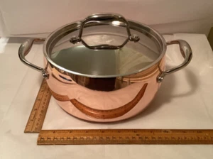 IL MULINO NEW YORK KUPFER 2,5 QT. PETITE FRANZÖSISCHER OFEN. GLASDECKEL. 8".NEU(6.3.27) - Bild 1 von 8