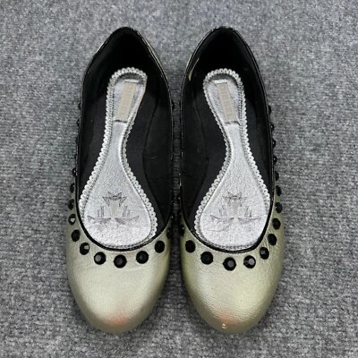 Zapatos Diesel Mujer 9.5 Negro Dorado Mary Ballet Punta Plana Almendra Resistente al Deslizamiento Foto 1 de 4