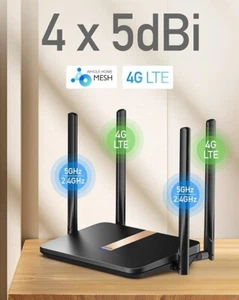 Router 4G+ LTE Cat.6 300 Mbps WiFi AC 1200 Mbps, Qualcomm Chipset - Foto 1 di 3