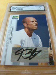 JAMES CERRETANI 2013 ACE AUTHENTIC GRAND SLAM AUTO AUTOGRAPH # JC1 GRADED 10 - Picture 1 of 2