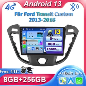 8GB+256GB Für Ford Transit Custom 2013-2018 CarPlay Autoradio Android 13 GPS AHD - Bild 1 von 17