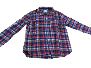 Camisa Denim & Flower Ricky Singh Para Hombres Talla XL Cuadros Azul Rojo Franela Botón Delantero - Imagen 1 de 12