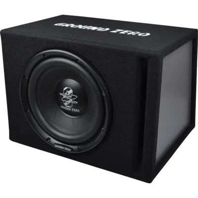 GROUND ZERO GZIB 25BR-ACT - 25cm Auto Gehäuse Bassreflex Aktiv Subwoofer 250W - Bild 1 von 2