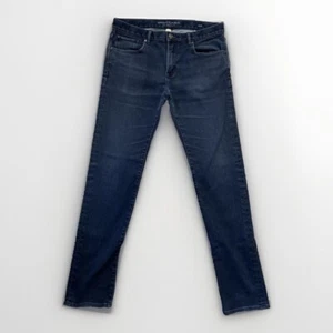 Pantalones de mezclilla Banana Republic para hombre talla 32 x34 azul Traveler elásticos ajustados lavado oscuro cómodos - Imagen 1 de 10