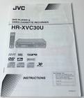 JVC HR-XVC30U DVD/lecteur magnétoscope manuel d'instructions du propriétaire VHS