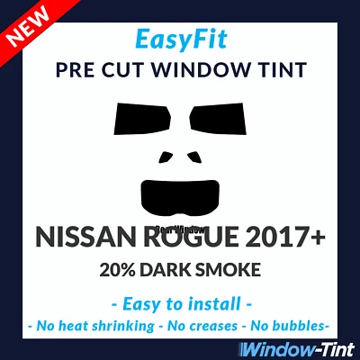 EasyFit Static Pre Cut Window Tint For Nissan Rogue 2017 20% Dark Rear - Image 1 of 3