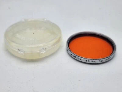 Mamiya 40.5mm Screw-In 02 S056-2 Orange Camera Lens Filter Chrome Rim - Image 1 of 4