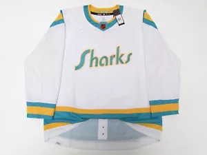 SAN JOSE SHARKS AUTHENTIC ADIDAS REVERSE RETRO 2.0 HOCKEY JERSEY - Picture 1 of 2