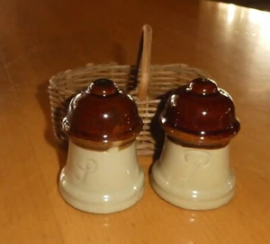 Salz- und Pfefferstreuer braun Keramik Vintage - Bild 1 von 3