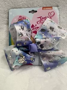 Jojo Siwa Unicorn Grosgrain Hair Bow Pink Purple Rainbow Rhinestone New - Picture 1 of 2