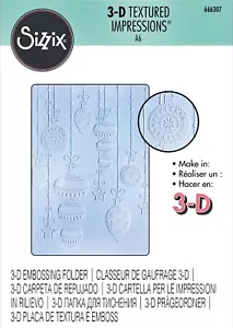 Sizzix Sparkly Ornaments 3D Embossing folder #666307 Retail $11.99 - Picture 1 of 3