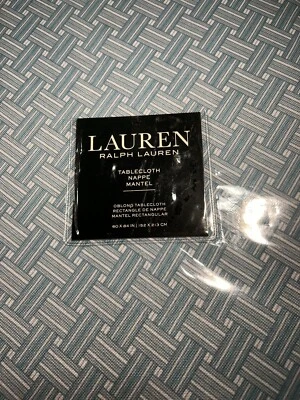 RALPH LAUREN BASKET WEAVE TURQUOISE 60" X 84" Tablecloth  OBLONG New In Package - Image 1 of 4
