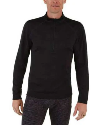 Spyder Men's Baselayer Quarter 1/4 Zip Top Black Size S - Image 1 of 3