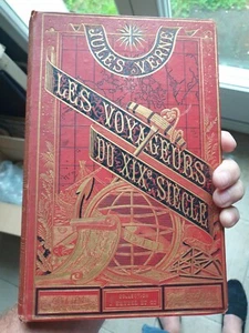 JULES VERNE COLLECTION HETZEL LES VOYAGEURS DU XIXeS 1ere EDITION 1880 BON ETAT - Imagen 1 de 12