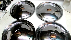 1950 Chrysler Imperial Hub Caps 15" Set of 4 LED SLED CUSTOM RAT ROD - Picture 1 of 15