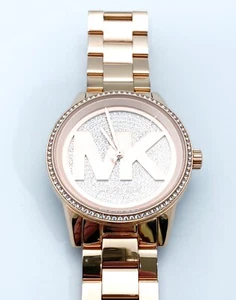 Michael Kors Rose Gold Tone Crystals Dial and Bezel Women’s Watch MK6863 - Picture 1 of 7