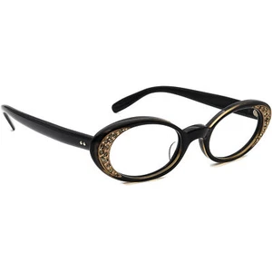 American Optical Vintage Eyeglasses 5 1/2 Vintage Black/Gold Oval 45[]16 135 - Picture 1 of 10