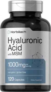 Hyaluronic Acid with MSM | 1000 mg | 120 Capsules | Non-GMO | - Picture 1 of 5