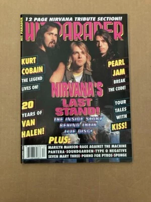 Hit Parader Dec 1996 Nirvana Tribute Kurt Cobain Centerfold Poster Van Halen - Image 1 of 2