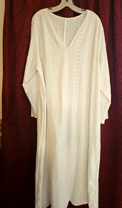 LDS Mormon Long White Temple Dress Size XL Simple Style Pullover or Pool Coverup - Bild 1 von 8