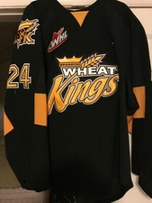 2010-14 WHL BRANDON WHEAT KINGS JENS MEILLEUR GAME WORN HOCKEY JERSEY