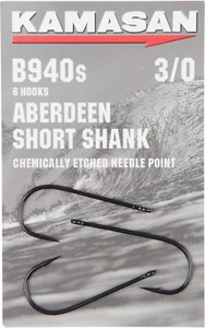 KAMASAN B940 S ABERDEEN SHORT SHANK B940S SEA HOOK Beach Hook ALL SIZES FREE P&P - Picture 1 of 1