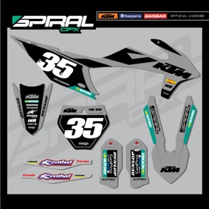Kit de gráficos Mx personalizados KTM SXF KTM 450 Grey Brigade 2020 - Imagen 1 de 5