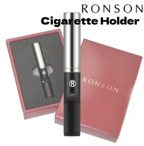 Super Cool Design : RONSON : Cigarette Holder : Silver color : JAPAN Made - Picture 1 of 3
