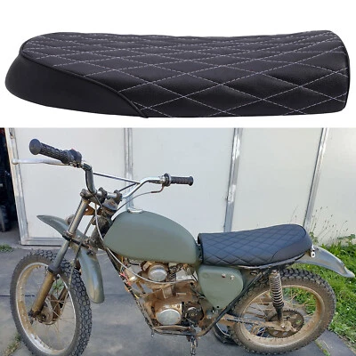 Motorcycle Cafe Racer Seat Flat Brat Line Saddle For Honda XL100 XL125 XL175 - Image 1 of 4
