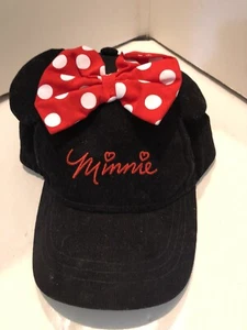 Infant Girls Minnie Mouse Baseball Hat Cap NWT Berkshire Fashions Black Courdury - Picture 1 of 6