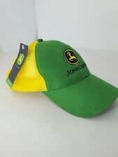 NEW! John Deere Trucker Style Mesh Cap  Hat Green Yellow Black Classic Farmer 