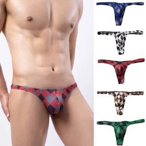 Mens Low Rise Bikini Thong G-string Briefs Tanga Underwear Swimwear Lingerie US` - Picture 1 of 17