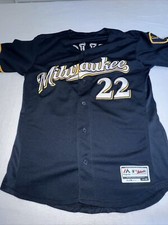 Majestic Milwaukee Brewers Christian Yelich Baseball MLB jersey Men’s 40
