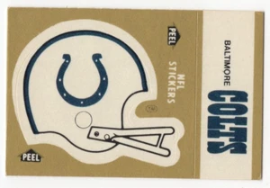 1982 Fleer NFL Team Action Baltimore Colts Helmet Sticker & Schedule - B - Picture 1 of 1