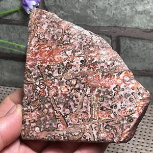 Leopard Skin Jasper rough Slab Lapidary Cabbing Mineral rocks Specimen 182g F54 - Picture 1 of 7