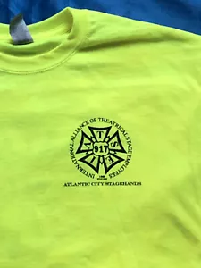 IATSE Local 917 Atlantic City Stagehands Union T-Shirt, Sicherheit gelb/grün, neu - Bild 1 von 3