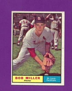 Tarjeta de béisbol Topps 1961 #314 Bob Miller St. Louis Cardinals EXMT - Imagen 1 de 2