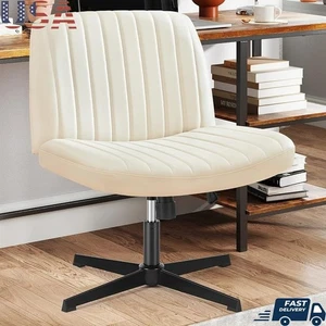 Comfy Criss Cross Vanity Chair Adjustable Desk Chair Ergonomic Office Chair New - Picture 1 of 28
