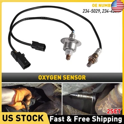 Sensor de oxígeno de O2 aguas arriba aguas abajo 4 piezas para Hyundai Tucson 2014-2015 2,0 L 2,4 L Foto 1 de 4