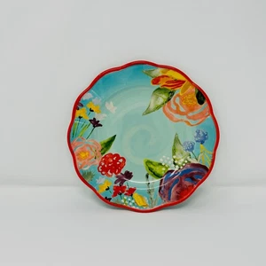 NEW The Pioneer Woman Celia Aqua Teal Scalloped Salad Plate, 8.75” #121091.01 - Picture 1 of 2