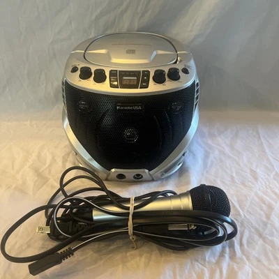Karaoke USA Portable Cd+G Karaoke Player With Power Cord And Mic Tested-works - Image 1 of 4