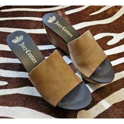 Zueco de colección Y2k Juicy Couture madera oro plataforma tachuelas huele a alta costura 8 Foto 1 de 4