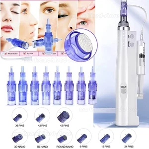 Water Meso Gun Mesotherapy Skin Facial Pen Machine 12/24/36/42Pin Nano Cartridge - Picture 1 of 27